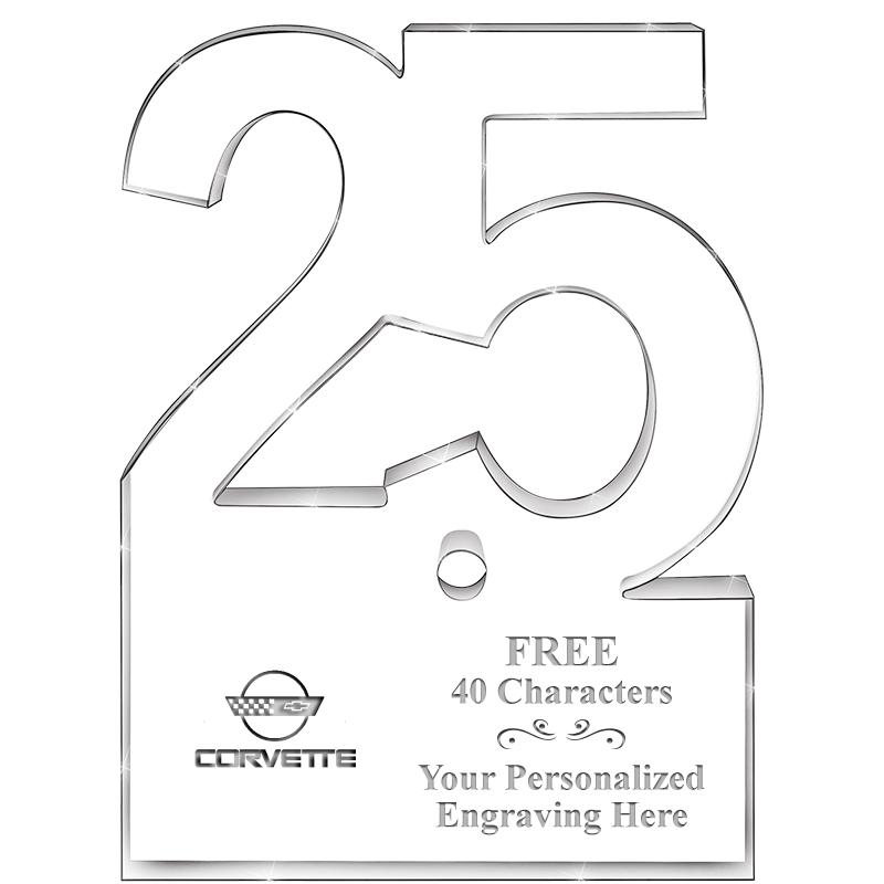 6" 25 YEARS OF SERVICE ACRYLIC