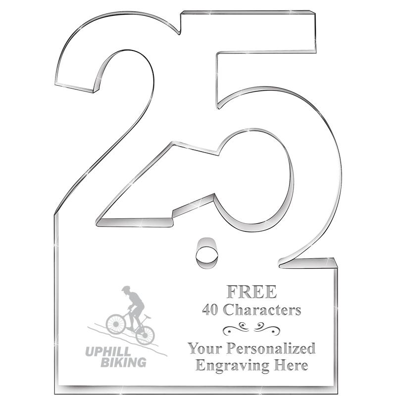 6" 25 YEARS OF SERVICE ACRYLIC