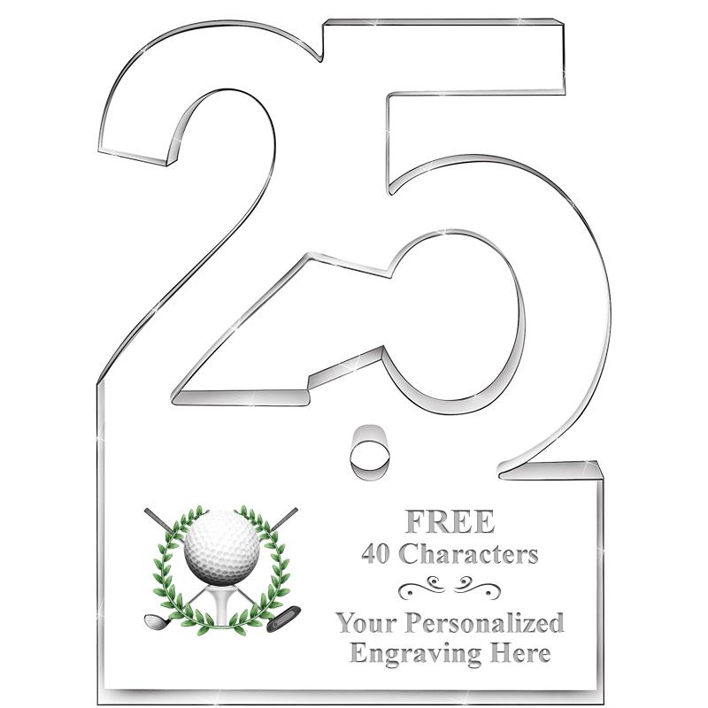 6" 25 YEARS OF SERVICE ACRYLIC