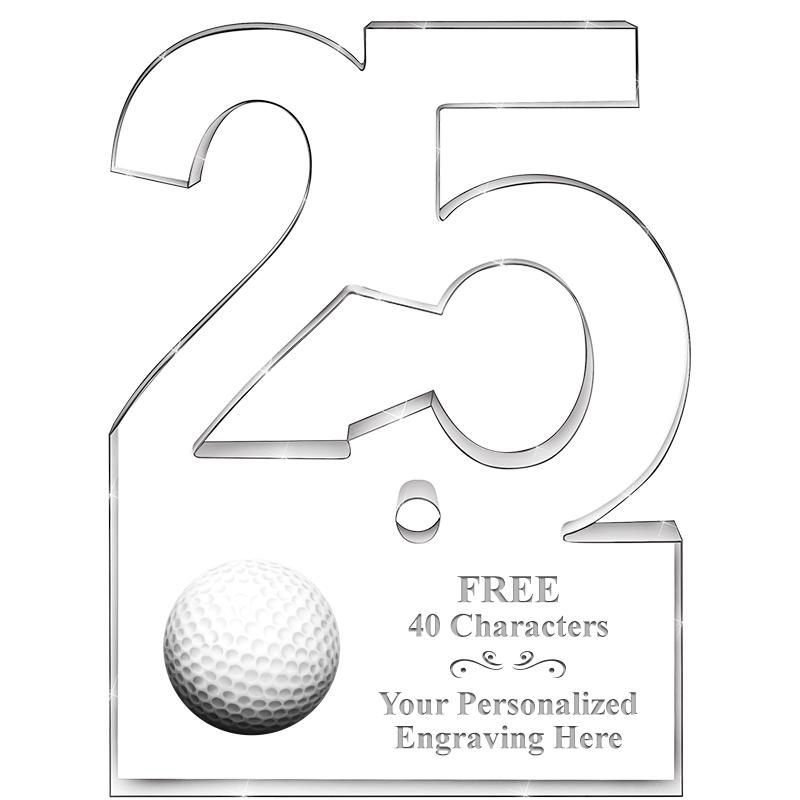 6" 25 YEARS OF SERVICE ACRYLIC
