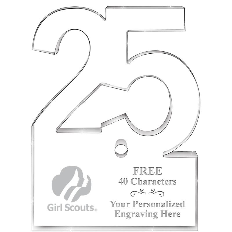 6" 25 YEARS OF SERVICE ACRYLIC