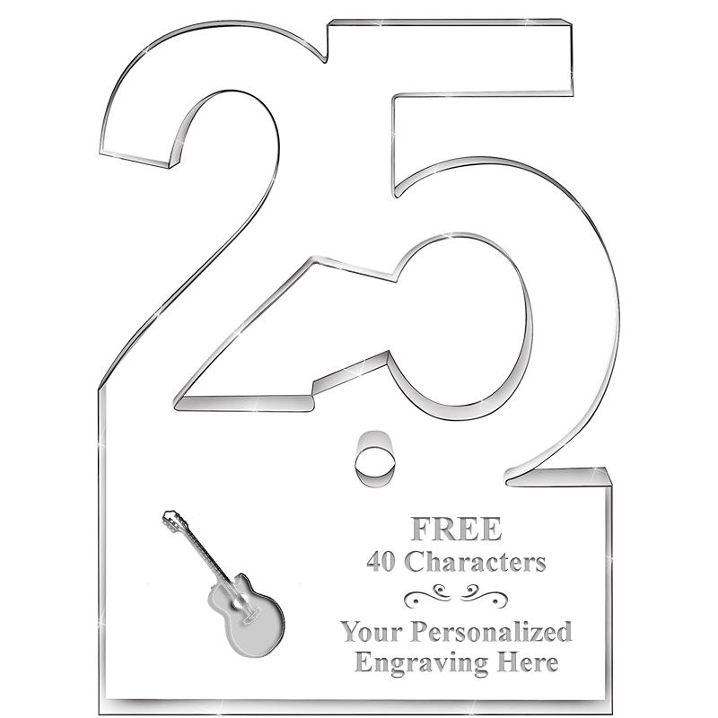 6" 25 YEARS OF SERVICE ACRYLIC