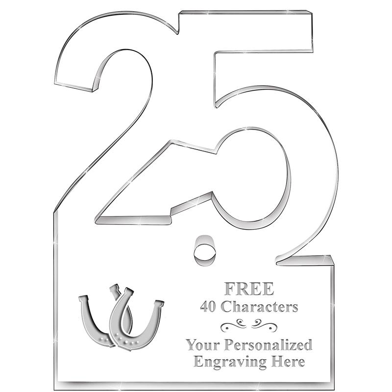 6" 25 YEARS OF SERVICE ACRYLIC