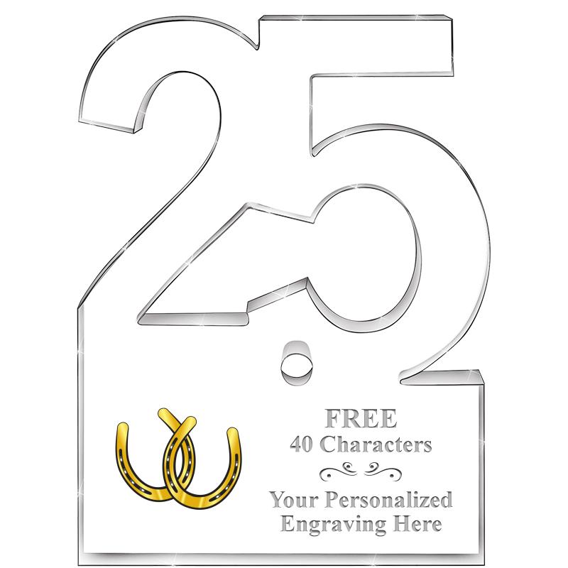 6" 25 YEARS OF SERVICE ACRYLIC