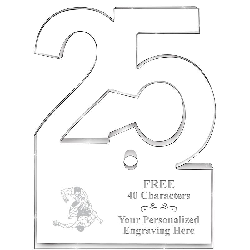 6" 25 YEARS OF SERVICE ACRYLIC