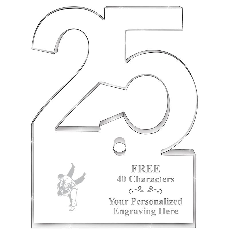 6" 25 YEARS OF SERVICE ACRYLIC