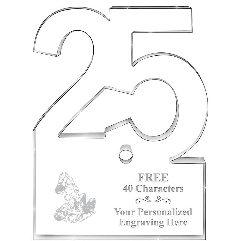 6" 25 YEARS OF SERVICE ACRYLIC