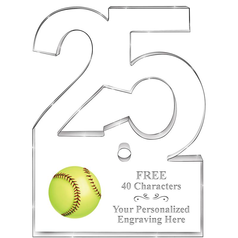 6" 25 YEARS OF SERVICE ACRYLIC