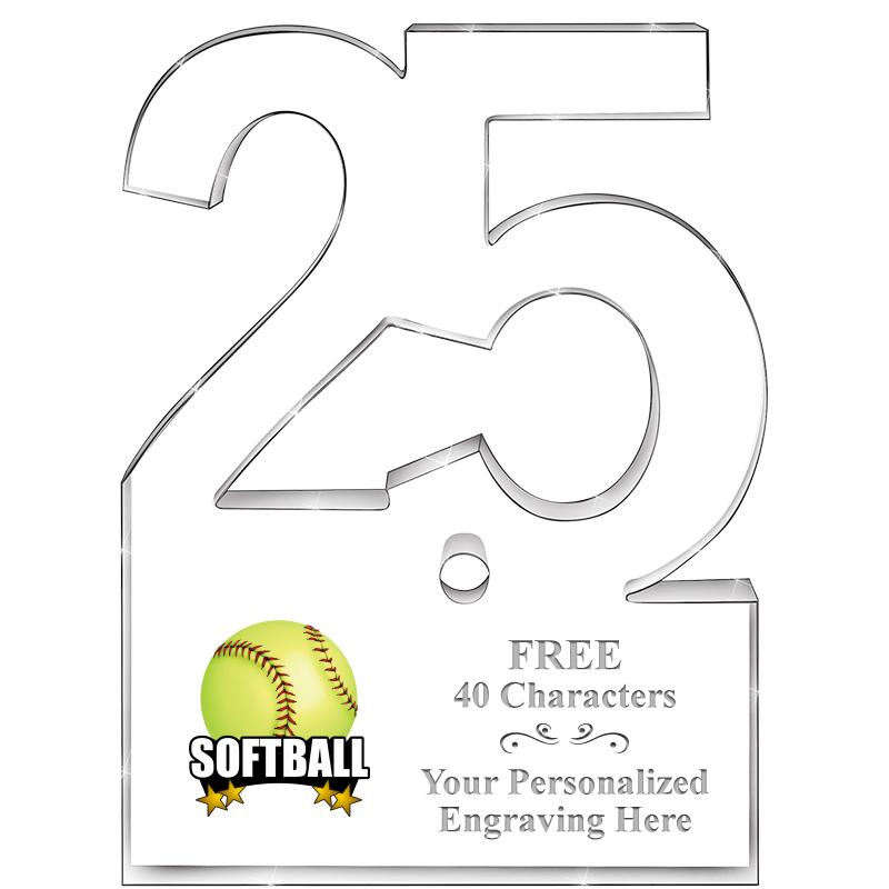 6" 25 YEARS OF SERVICE ACRYLIC