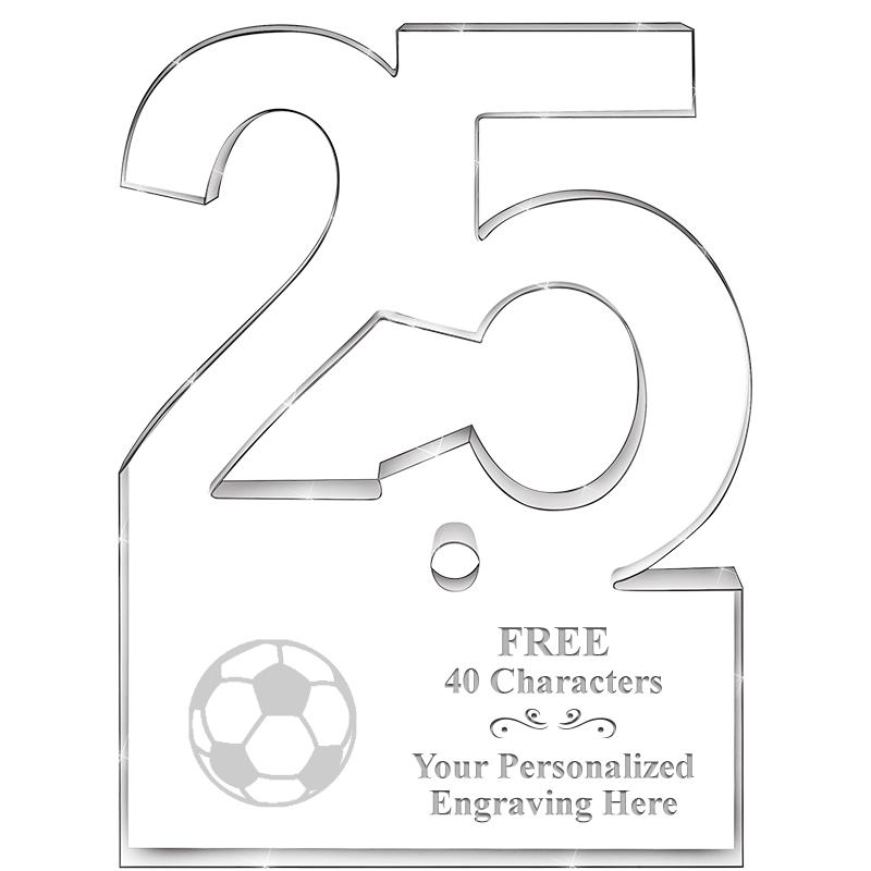 6" 25 YEARS OF SERVICE ACRYLIC