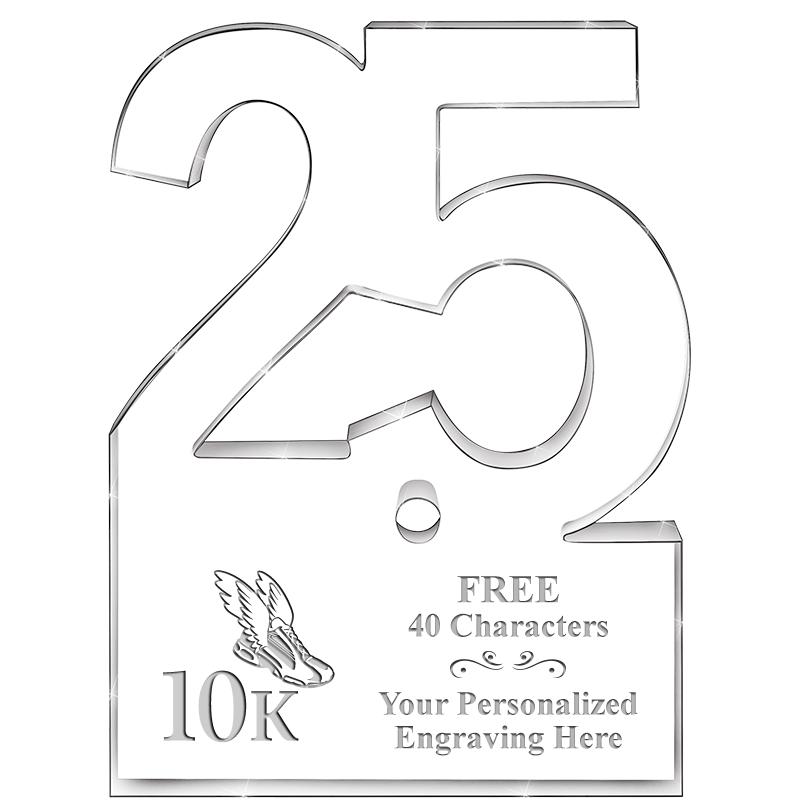 6" 25 YEARS OF SERVICE ACRYLIC