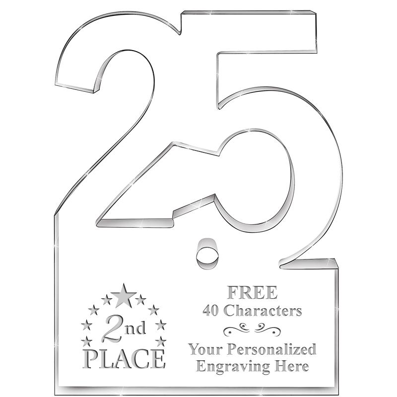 6" 25 YEARS OF SERVICE ACRYLIC