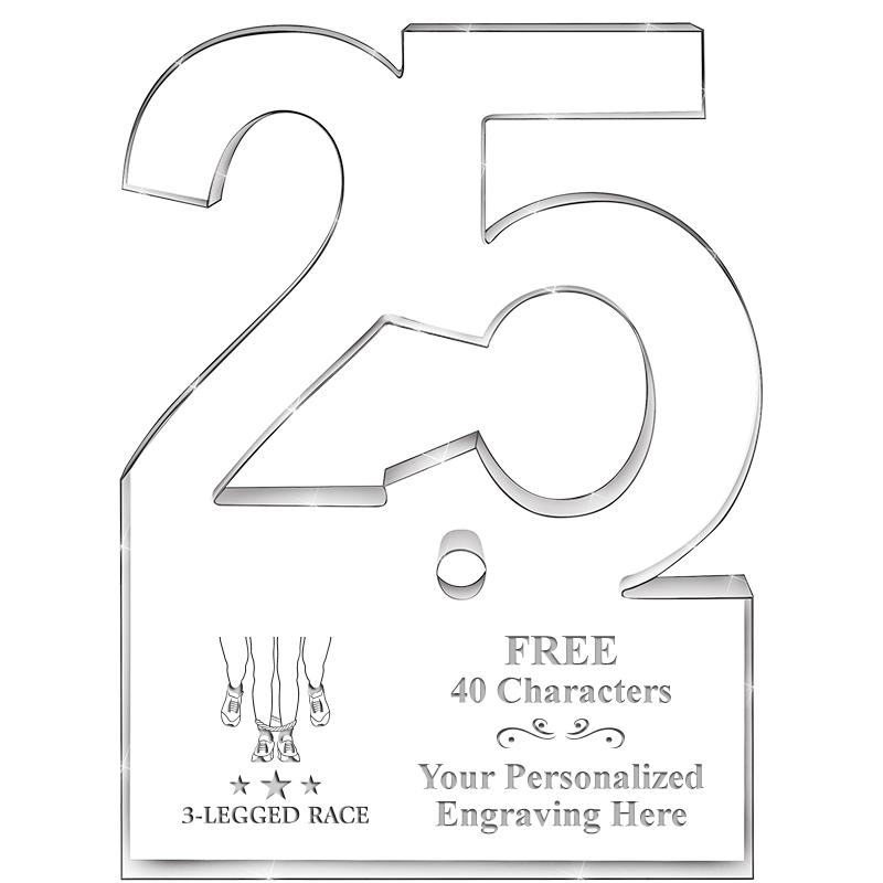 6" 25 YEARS OF SERVICE ACRYLIC