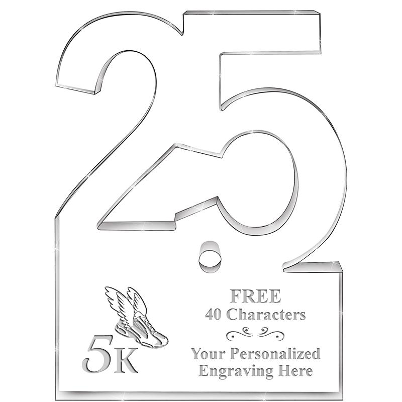 6" 25 YEARS OF SERVICE ACRYLIC