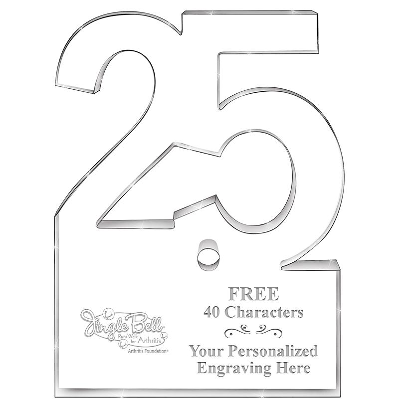 6" 25 YEARS OF SERVICE ACRYLIC