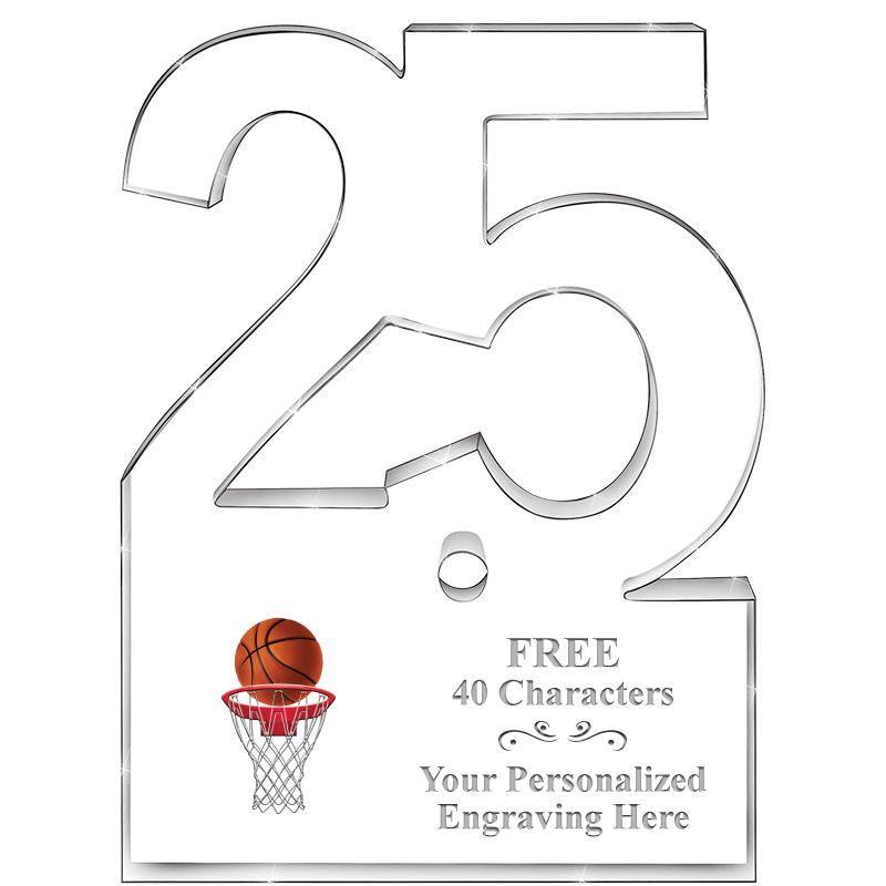 6" 25 YEARS OF SERVICE ACRYLIC