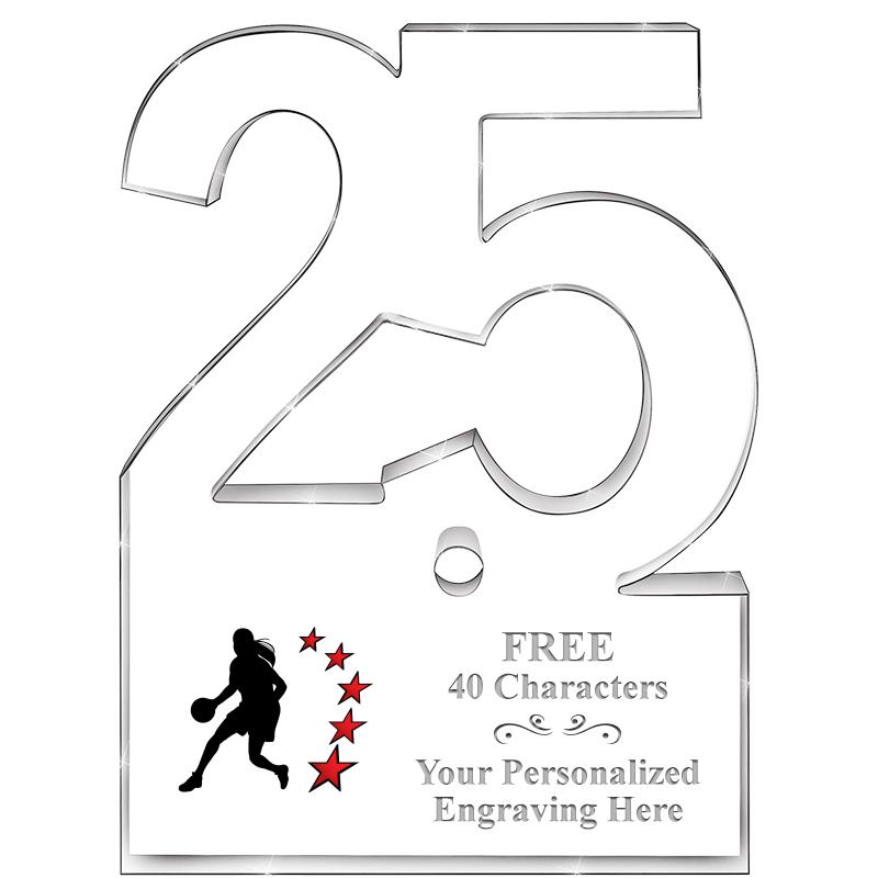 6" 25 YEARS OF SERVICE ACRYLIC