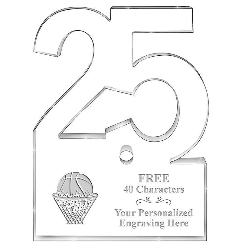 6" 25 YEARS OF SERVICE ACRYLIC