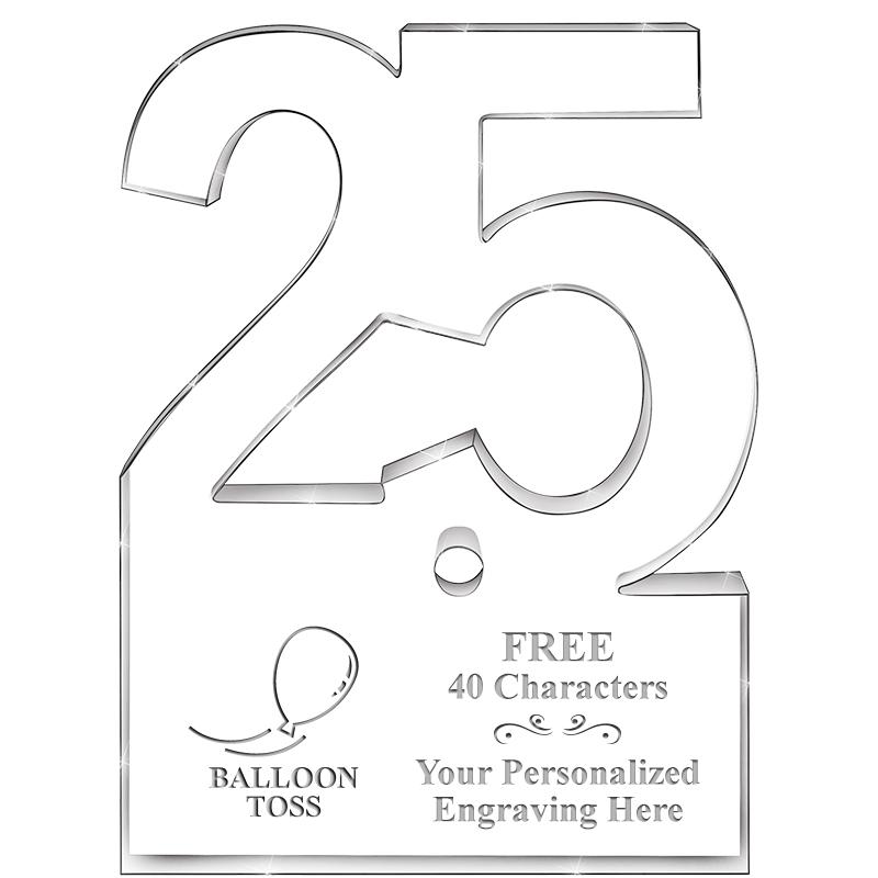 6" 25 YEARS OF SERVICE ACRYLIC