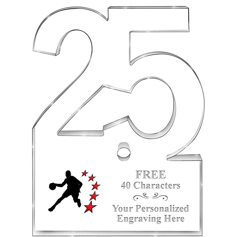 6" 25 YEARS OF SERVICE ACRYLIC