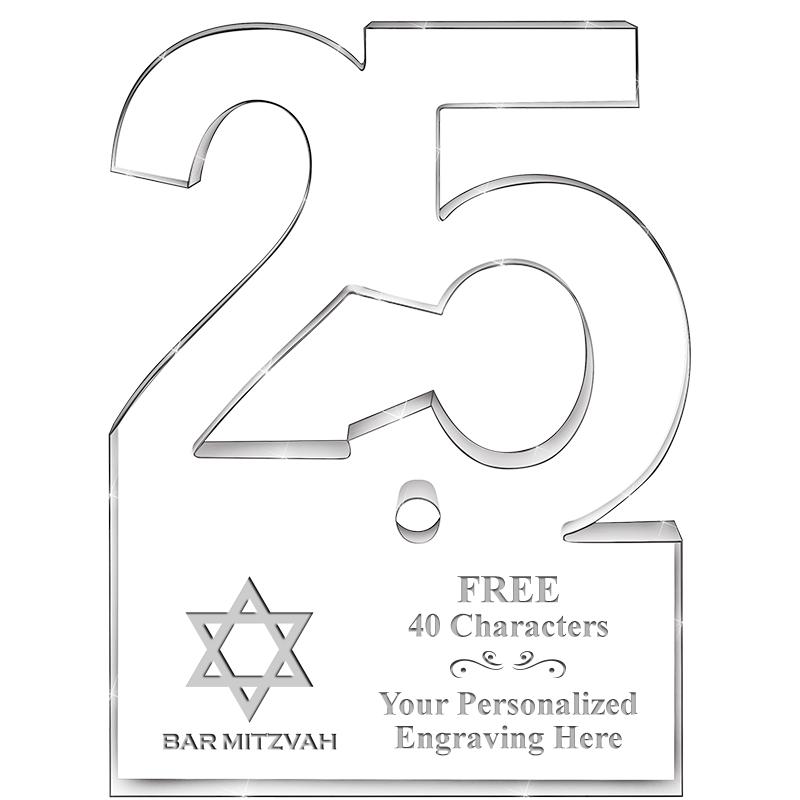 6" 25 YEARS OF SERVICE ACRYLIC