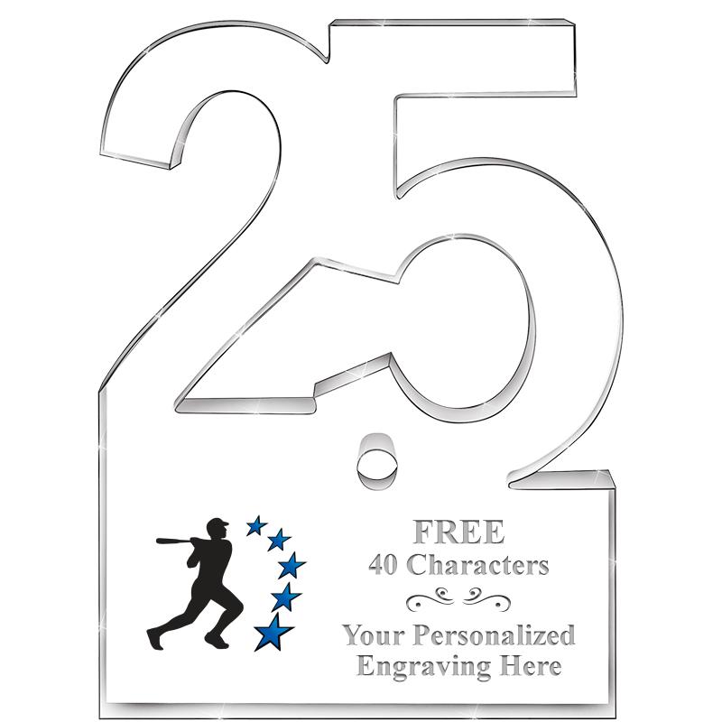 6" 25 YEARS OF SERVICE ACRYLIC