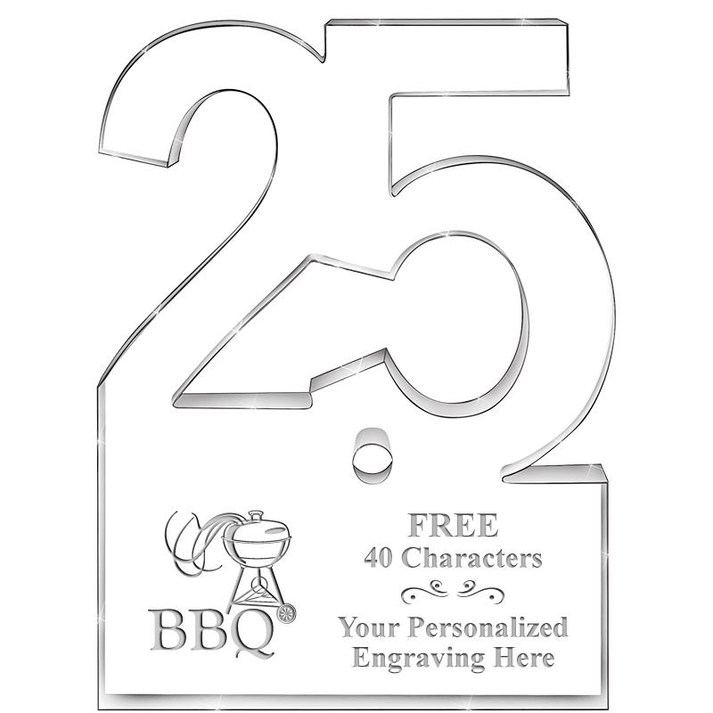 6" 25 YEARS OF SERVICE ACRYLIC