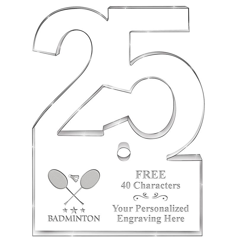 6" 25 YEARS OF SERVICE ACRYLIC