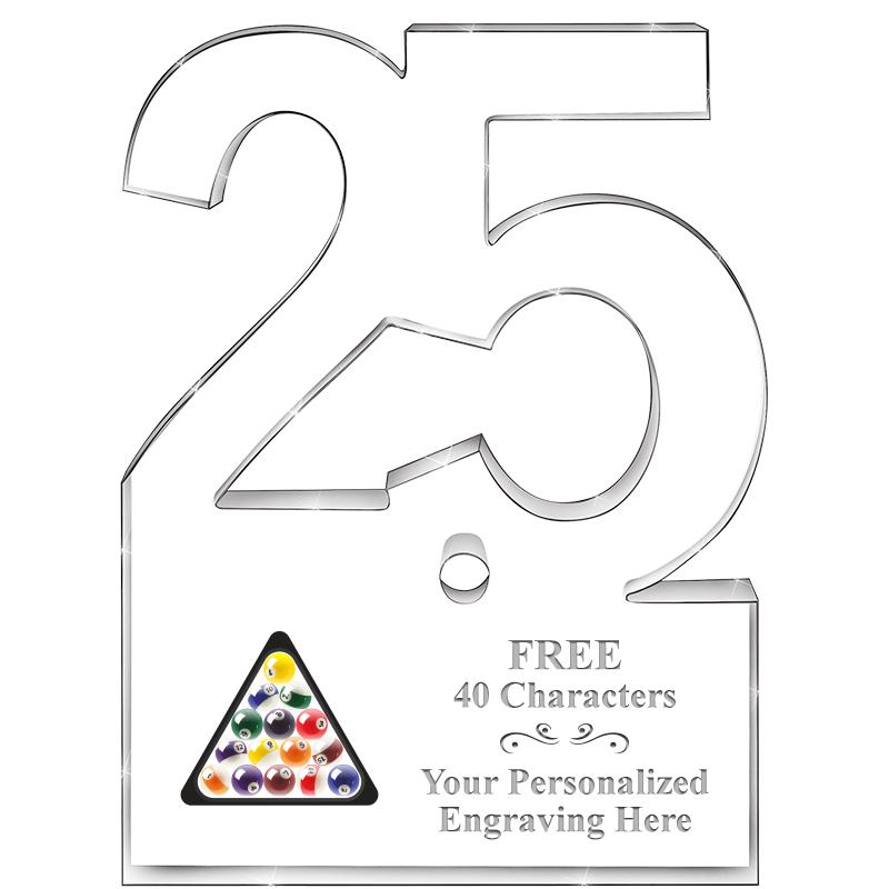 6" 25 YEARS OF SERVICE ACRYLIC