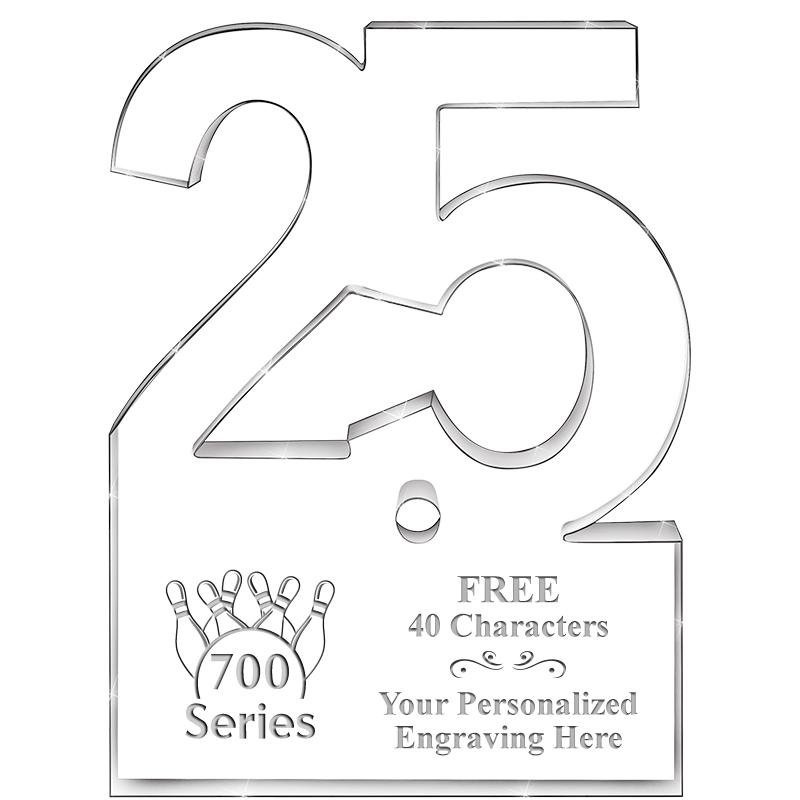 6" 25 YEARS OF SERVICE ACRYLIC
