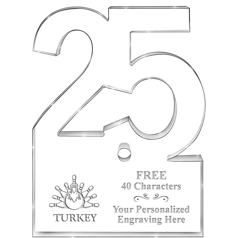 6" 25 YEARS OF SERVICE ACRYLIC