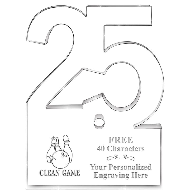 6" 25 YEARS OF SERVICE ACRYLIC