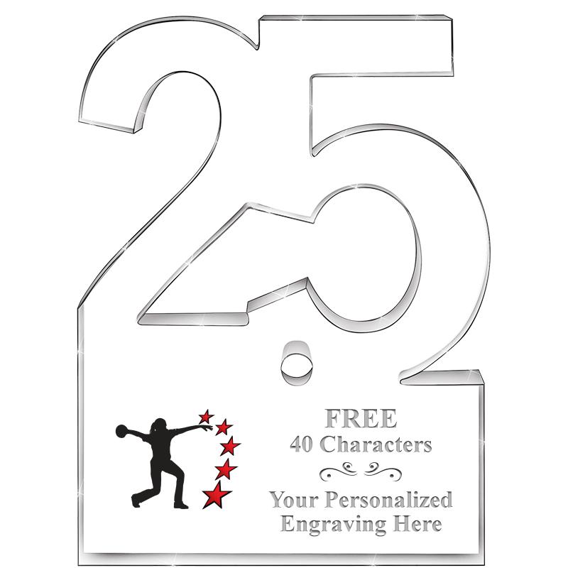 6" 25 YEARS OF SERVICE ACRYLIC