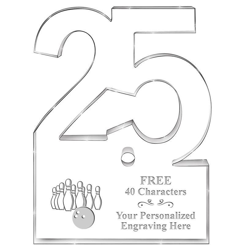 6" 25 YEARS OF SERVICE ACRYLIC