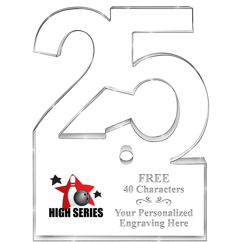 6" 25 YEARS OF SERVICE ACRYLIC