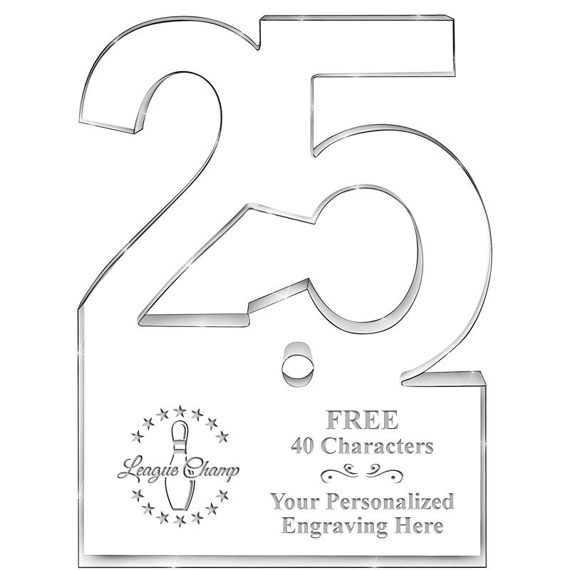 6" 25 YEARS OF SERVICE ACRYLIC