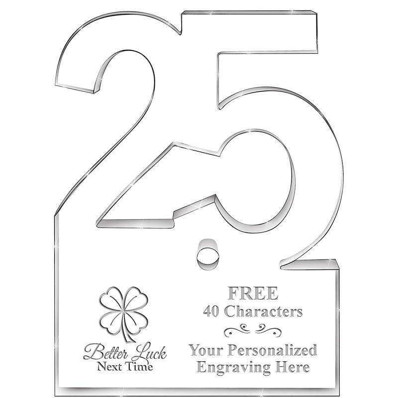 6" 25 YEARS OF SERVICE ACRYLIC