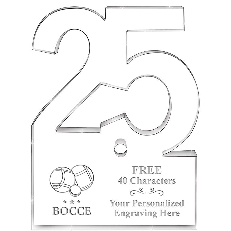 6" 25 YEARS OF SERVICE ACRYLIC