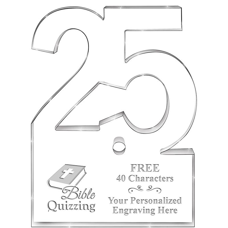 6" 25 YEARS OF SERVICE ACRYLIC