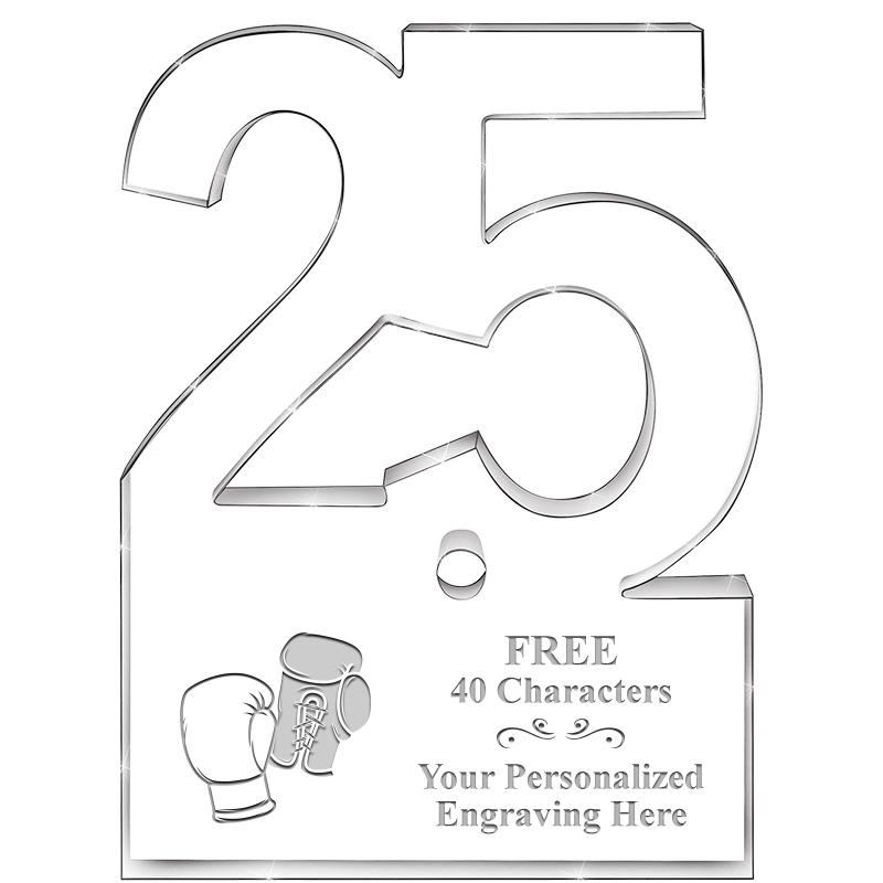 6" 25 YEARS OF SERVICE ACRYLIC