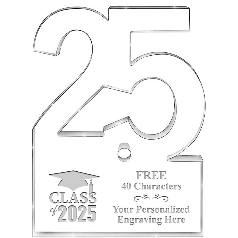 6" 25 YEARS OF SERVICE ACRYLIC