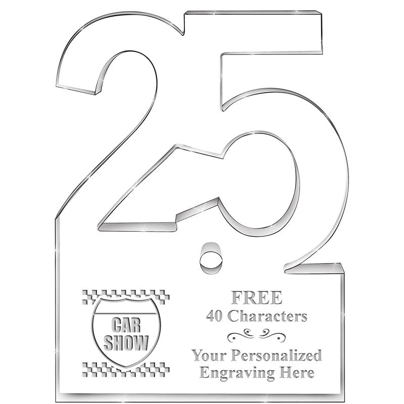 6" 25 YEARS OF SERVICE ACRYLIC