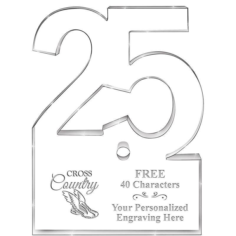 6" 25 YEARS OF SERVICE ACRYLIC