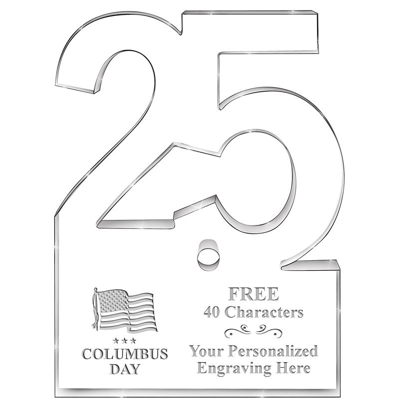 6" 25 YEARS OF SERVICE ACRYLIC