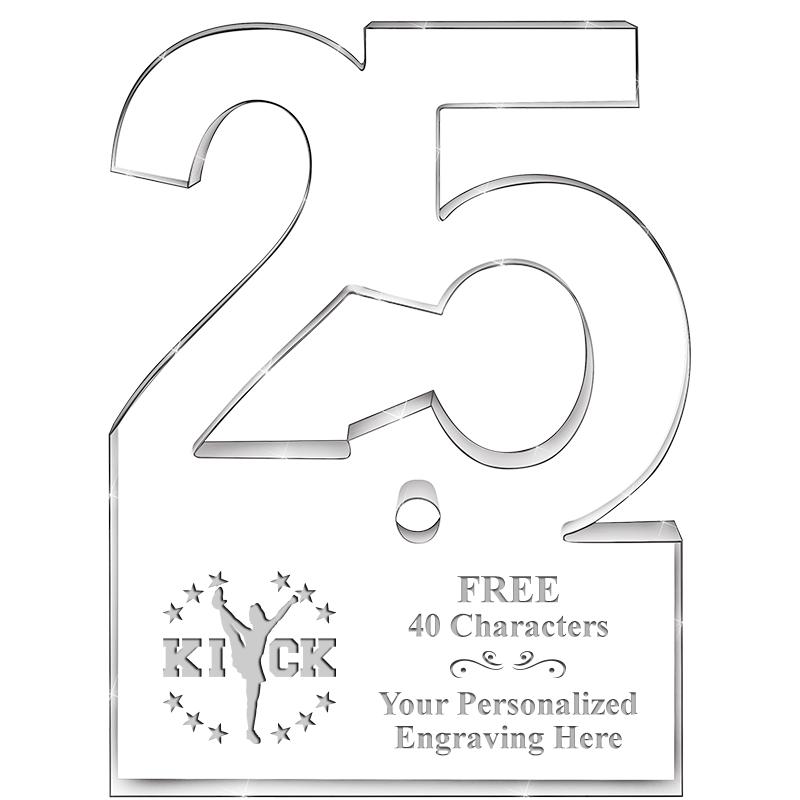 6" 25 YEARS OF SERVICE ACRYLIC