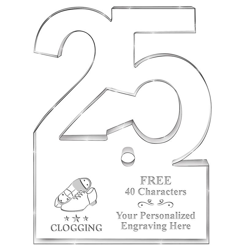 6" 25 YEARS OF SERVICE ACRYLIC