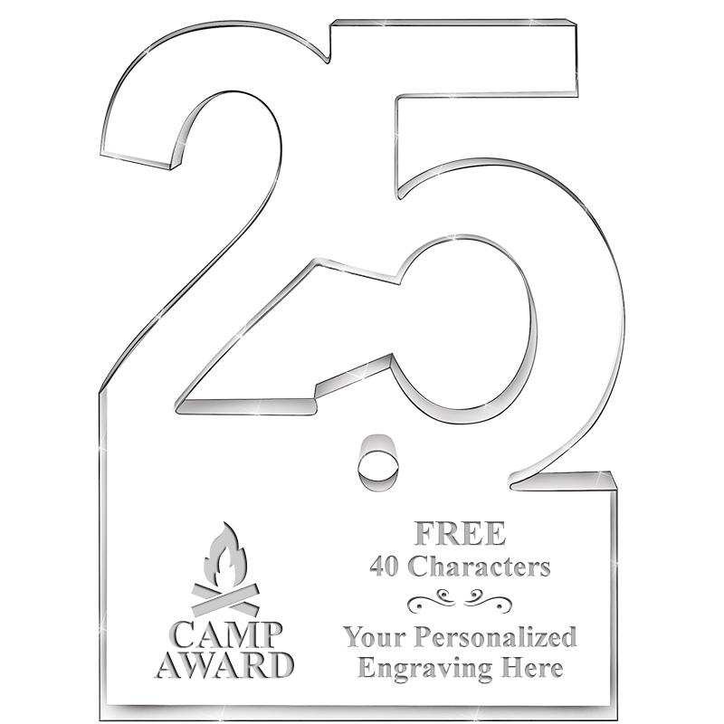 6" 25 YEARS OF SERVICE ACRYLIC