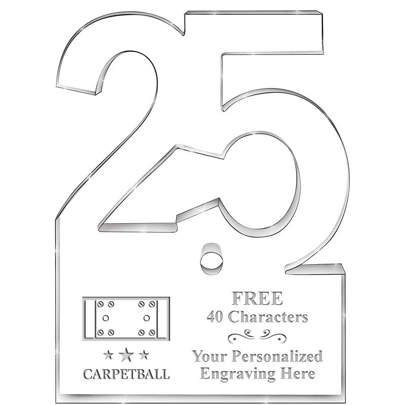 6" 25 YEARS OF SERVICE ACRYLIC