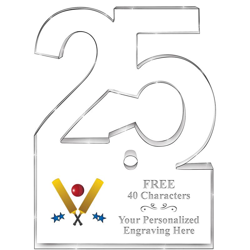 6" 25 YEARS OF SERVICE ACRYLIC