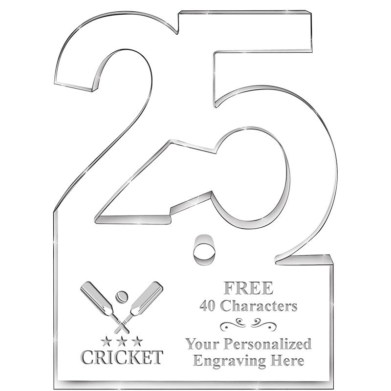 6" 25 YEARS OF SERVICE ACRYLIC